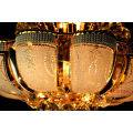 K9 Crystal Chandeliers Lighting Lámparas Colgantes Lámparas Luminarias Gold